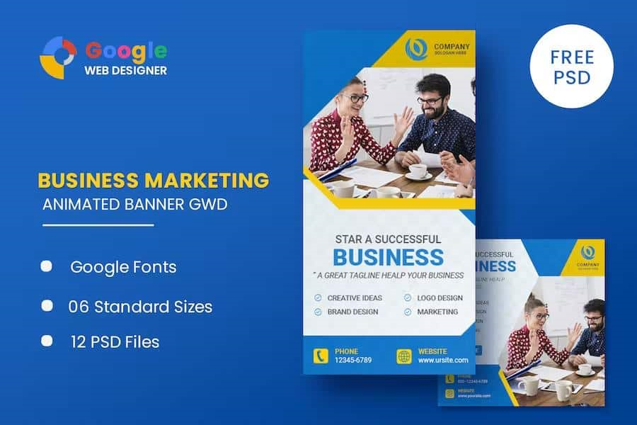 BUSINESS MARKETING ANIMATED BANNER GWD